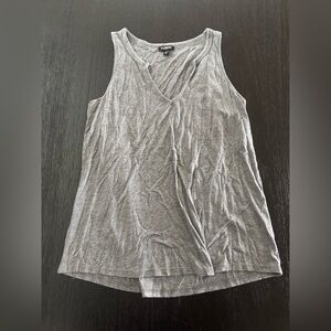 Express Heather Gray V-Neck Tank Top